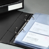 齐心A1611，高级商务名片册，2孔夹360张