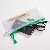 齐心A1154，A4网格拉链袋(爆款一口价），防水拉边袋透明A4文件袋子 整理网纹收纳袋