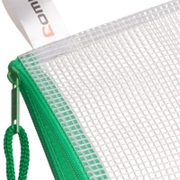 齐心A1154，A4网格拉链袋(爆款一口价），防水拉边袋透明A4文件袋子 整理网纹收纳袋