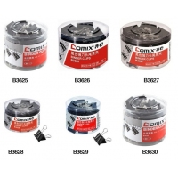 齐心B3629，黑色长尾夹(19mm，40只筒装）