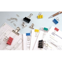 齐心B3629，黑色长尾夹(19mm，40只筒装）