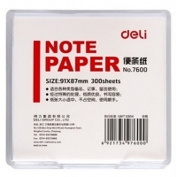 得力7600，91*87mm便条纸(带盒),便笺本，便签本