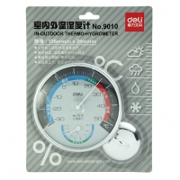 得力9010，室内外温湿度计，温度计