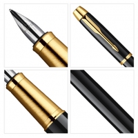 派克 IM纯黑丽雅金夹墨水笔