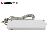 齐心QDA-3578，电脑插座 排插 5位5开独立开关转换器2.5米长