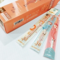 F101 联优 0.38mm摩登女郎全针管中性笔芯-碳黑