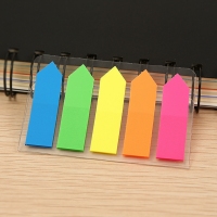 品为MJ5/MJ-5荧光膜指标标签箭头式5分条全色吊袋装，扣取纸，分类标签，书签