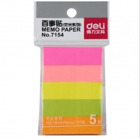 得力7154，5分条荧光百事贴，（50*15mm)即时贴,荧光便利，记事贴，N次...