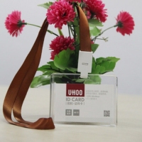 优和6615，横式亚克力证件卡套/胸卡/工作证/学生工牌/门禁/公交卡套/证件套...
