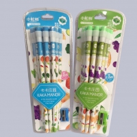 小松树8818，12支卡装彩色大皮头铅笔，卡卡庄园系列，HB铅笔-HJ8818