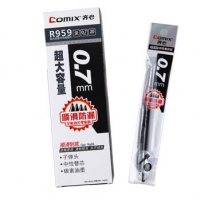 齐心R959，0.7mm超大容量笔芯