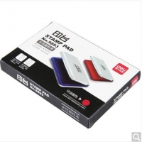 得力9893，大号秒干印台-87*143mm-红色/蓝色