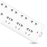 得力18258，4+4安全插座3米线长(3993替代产品），4位五孔+4位两孔新国标安全门排插，总控开关插座/插排/插线板/接线板/排插/拖线板