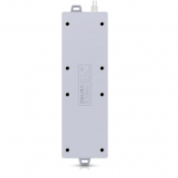 得力18258，4+4安全插座3米线长(3993替代产品），4位五孔+4位两孔新国标安全门排插，总控开关插座/插排/插线板/接线板/排插/拖线板