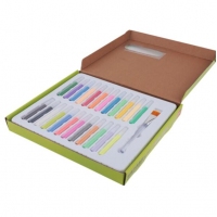 得力9684，趣味延续砂画（1/24）12色彩沙+12张砂画卡 涂鸦/绘画工具-24色，12张装 