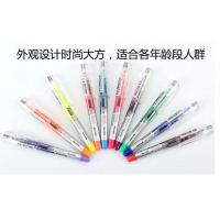 白雪626-10，直液式荧光笔十色套装，水彩中性记号笔10种颜色，一色一支