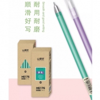 联优6176,0.35mm全针管卡通中性笔/学生中性笔(人气梦色)