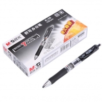 晨光K35，按动中性笔签字笔水笔按动子弹头经典办公文具0.5mm 黑色 12支装