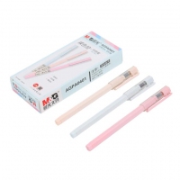 晨光AGPA0401，裸色全针管中性笔签字笔水笔0.35mm12支装 黑色