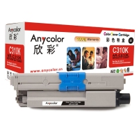 欣彩 C310K/310C/310M/310Y,彩色粉盒，适用 OKI C310...