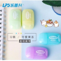 乐普升9121-2，5mm*6m环保修正带2支装超薄带带芯学生用品改正带（缤纷系...
