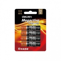 得力18501，5号碱性电池-4粒/卡（1/20/120），4粒卡装电池，大容量...
