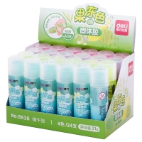 得力9628，21g学生用彩色胶棒/缓干糖果色果冻色固体胶办公文具用品