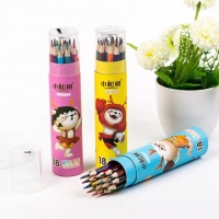 小松树HJ6718，18色纸筒装彩铅笔卷刀款