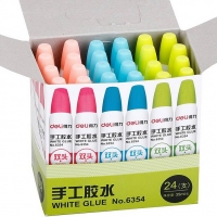 得力6354，35ml生美术手工课专用双头白乳胶/胶水/胶/木胶无毒