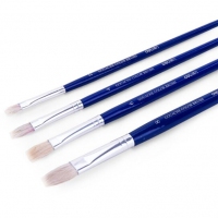 得力73866，水粉画笔套装/实木笔杆-4支装