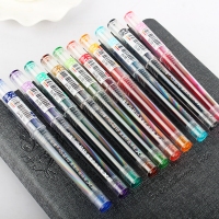 白雪X55-10，直液式走珠笔针管式0.5mm彩色中性笔10色学生办公用签字笔-10色混装