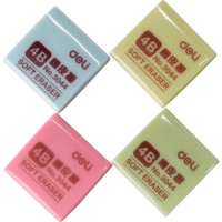 得力7543，小号多彩橡皮