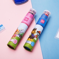 得力68103，汪汪队立大功学生文具桶装12色彩铅中小学生书写彩色铅笔