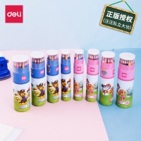 得力68103，汪汪队立大功学生文具桶装12色彩铅中小学生书写彩色铅笔