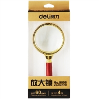 得力9096，4倍金属放大镜-60mm放大镜