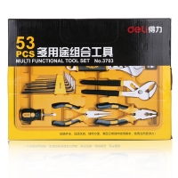 得力3703，多用途组合工具(53件套)