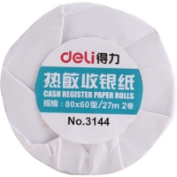得力3144，80*60热敏收银纸，小票打印纸80mm*60mm