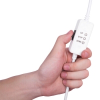 得力50493，电动投影幕布（120英寸）4：3（白色）