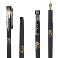 得力S123，考试中性笔0.5mm子弹头/全针管(黑)