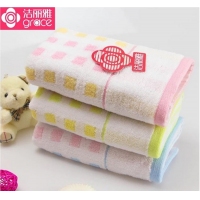 洁丽雅6701，74*33cm纯棉毛巾/素色无捻蓬松方块彩色面巾舒适亲肤吸水洗脸毛巾 