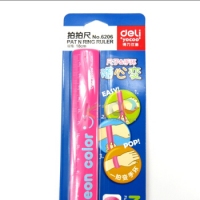 得力6206，学生拍拍尺，手环尺学生用创意尺 18cm直尺硅胶材质 儿童格尺 