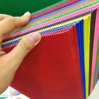 50*70CM儿童彩色手工diy瓦楞纸（10色混装）制作 50*70cm美工纸/幼儿园手工折叠纸材料