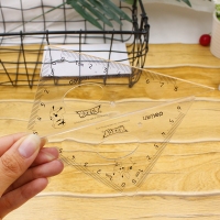 得力71959，皮卡丘系类尺子透明三角尺直尺套装学生文具 