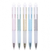 得力A400，0.5mm学生按动中性笔子弹头