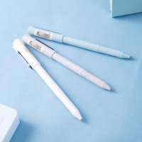 得力A05，0.5mm乐素黑色中性笔子弹头水笔签字笔