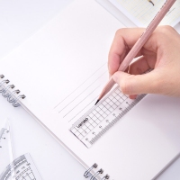 得力71963，学生套尺卡通可爱尺子四件套小学生儿童直尺尺子套装 