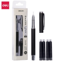 得力74294，钢笔式毛笔软笔便携小楷软头新钢笔书法笔 