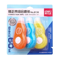 得力8136，20M*3只装修正带，改正带修正带套组3个装修正带组合套装装学生改...