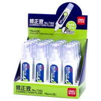 得力7382，修正液涂改液修正笔快干环保12ml/瓶