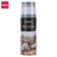 得力68101，36色水溶性彩铅/学生用彩色铅笔手绘专业可溶性绘画笔套装